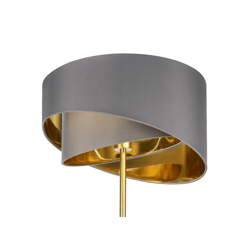 Candeeiro de pé HAKURA II 151cm cinza e dourado marca CONFORAMA Candeeiro de pé HAKURA II 151cm cinza e dourado marca CONFORAMA