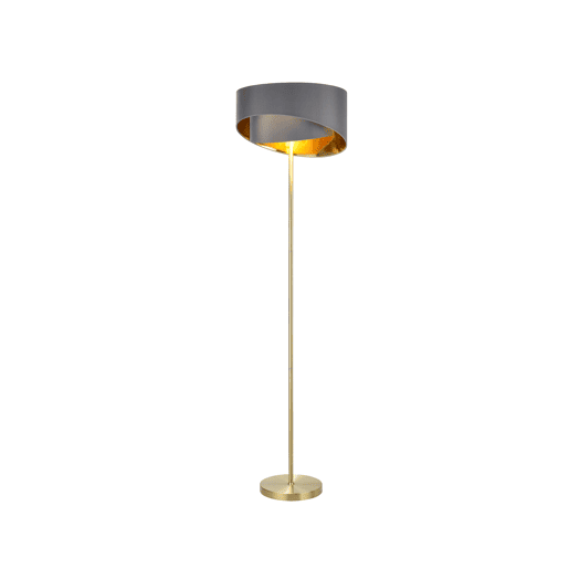 Candeeiro de pé HAKURA II 151cm cinza e dourado marca CONFORAMA Candeeiro de pé HAKURA II 151cm cinza e dourado marca CONFORAMA