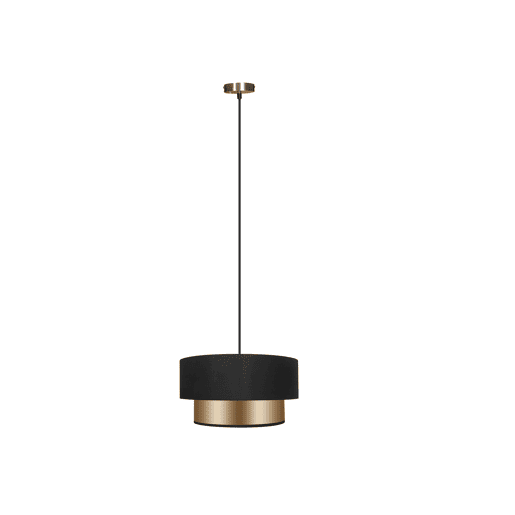 Candeeiro de teto HAYATO II 40cm preto e dourado marca CONFORAMA