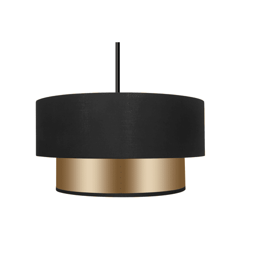 Candeeiro de teto HAYATO II 40cm preto e dourado marca CONFORAMA