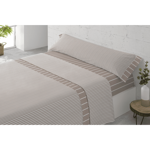 Conjunto de lençóis CASABLANCA polycotton 135cm bege Conjunto de lençóis CASABLANCA polycotton 135cm bege