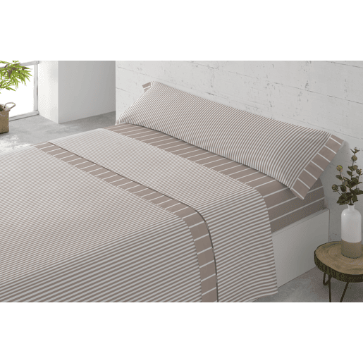 Conjunto de lençóis CASABLANCA polycotton 150cm bege