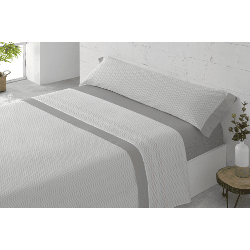 Conjunto de lençóis ARGOS polycotton 180cm cinza Conjunto de lençóis ARGOS polycotton 180cm cinza