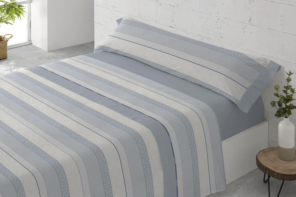 Juego sábanas NAIROBI polycotton azul