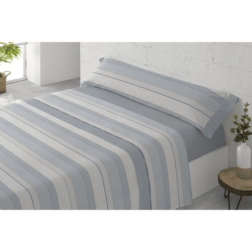 Conjunto de lençóis NAIROBI polycotton 135cm azul Conjunto de lençóis NAIROBI polycotton 135cm azul