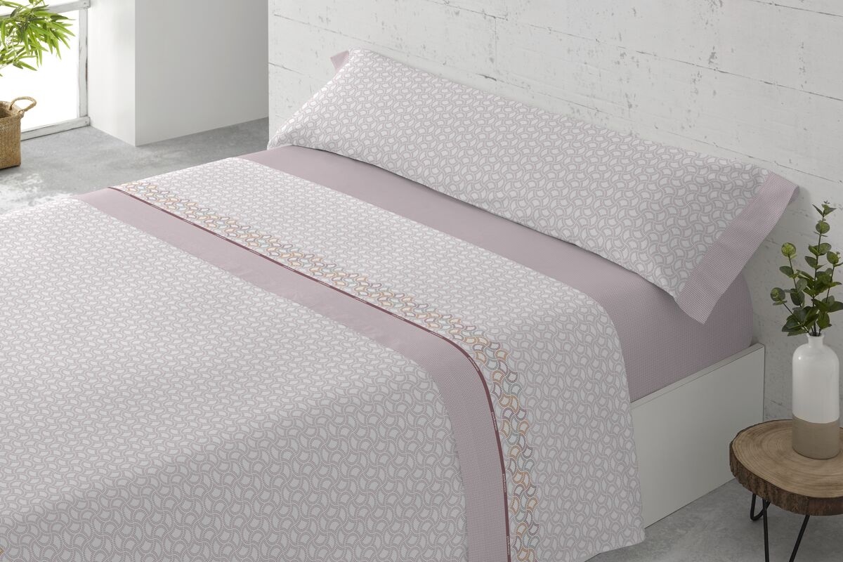 Juego sábanas SUDAN polycotton rosa