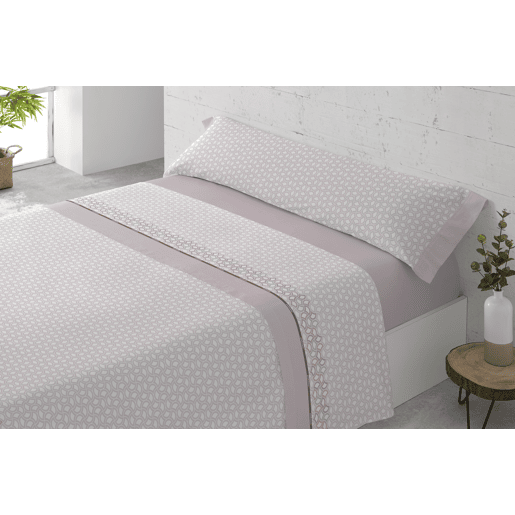 Conjunto de lençóis SUDAN polycotton 90cm rosa