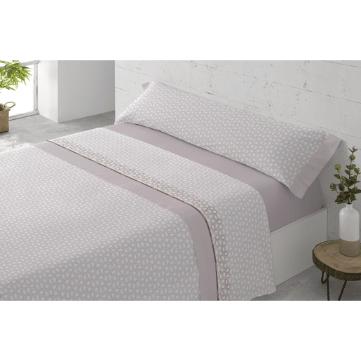 Conjunto de lençóis SUDAN polycotton 135cm rosa