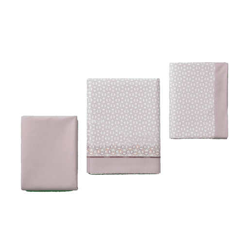 Conjunto de lençóis SUDAN polycotton 180cm rosa