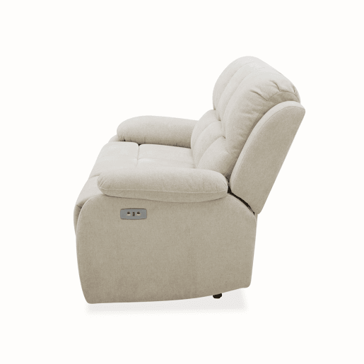 Sofá 3 lugares 2 assentos relax elétrico RYAN cor cinza claro Sofá 3 lugares 2 assentos relax elétrico RYAN cor cinza claro