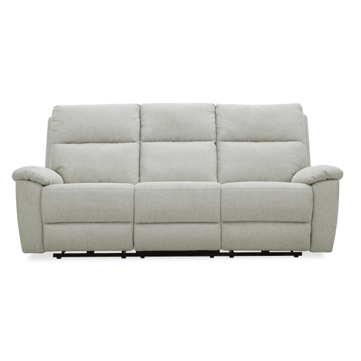 Sofá 3 lugares 3 assentos relax manual ARON cor cinza claro