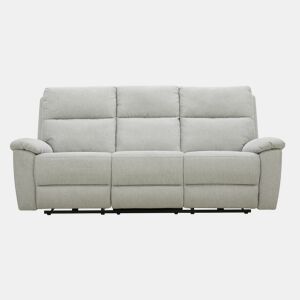 Sofá 3 lugares 3 assentos relax manual ARON cor cinza claro
