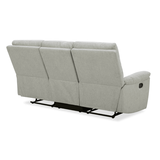 Sofá 3 lugares 3 assentos relax manual ARON cor cinza claro