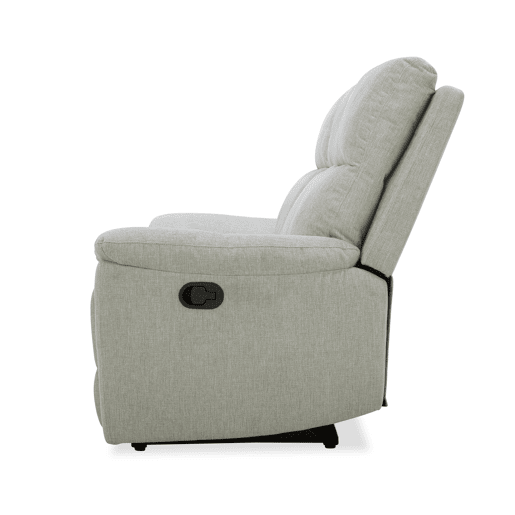 Sofá 3 lugares 3 assentos relax manual ARON cor cinza claro