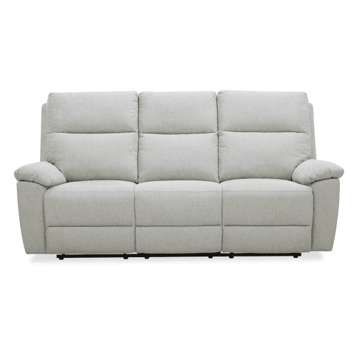 Sofá 3 lugares 3 assentos relax elétrico ARON cor cinza claro