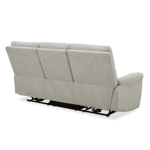 Sofá 3 lugares 3 assentos relax elétrico ARON cor cinza claro