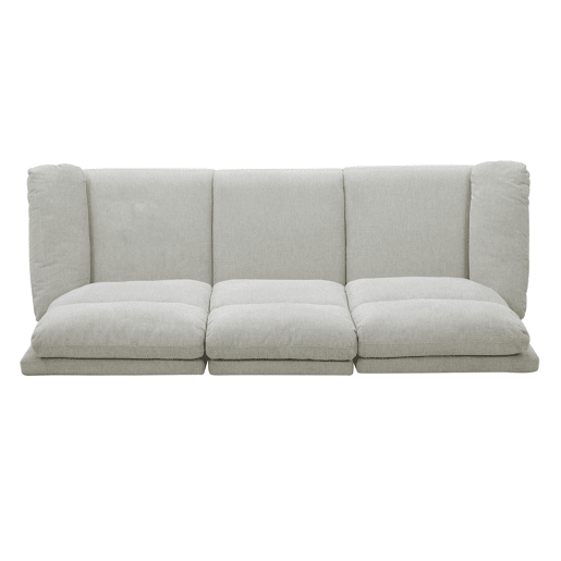Sofá 3 lugares 3 assentos relax elétrico ARON cor cinza claro