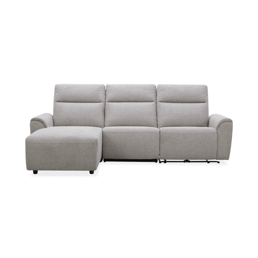 Chaise longue relax eletrico TOBY esquerda 4 lugares cinza Chaise longue relax eletrico TOBY esquerda 4 lugares cinza