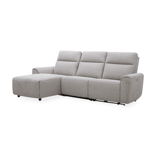 Chaise longue relax eletrico TOBY esquerda 4 lugares cinza Chaise longue relax eletrico TOBY esquerda 4 lugares cinza