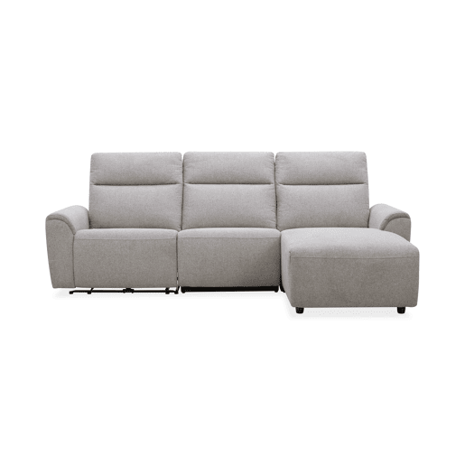Chaise longue relax eletrico TOBY dereita 4 lugares cinza