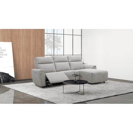Chaise longue relax eletrico TOBY dereita 4 lugares cinza