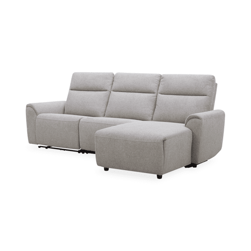 Chaise longue relax eletrico TOBY dereita 4 lugares cinza
