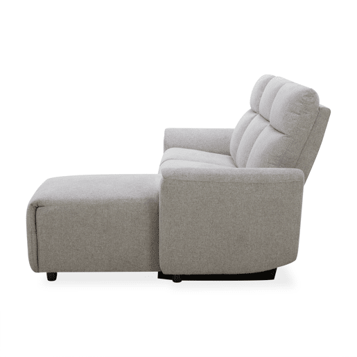 Chaise longue relax eletrico TOBY dereita 4 lugares cinza