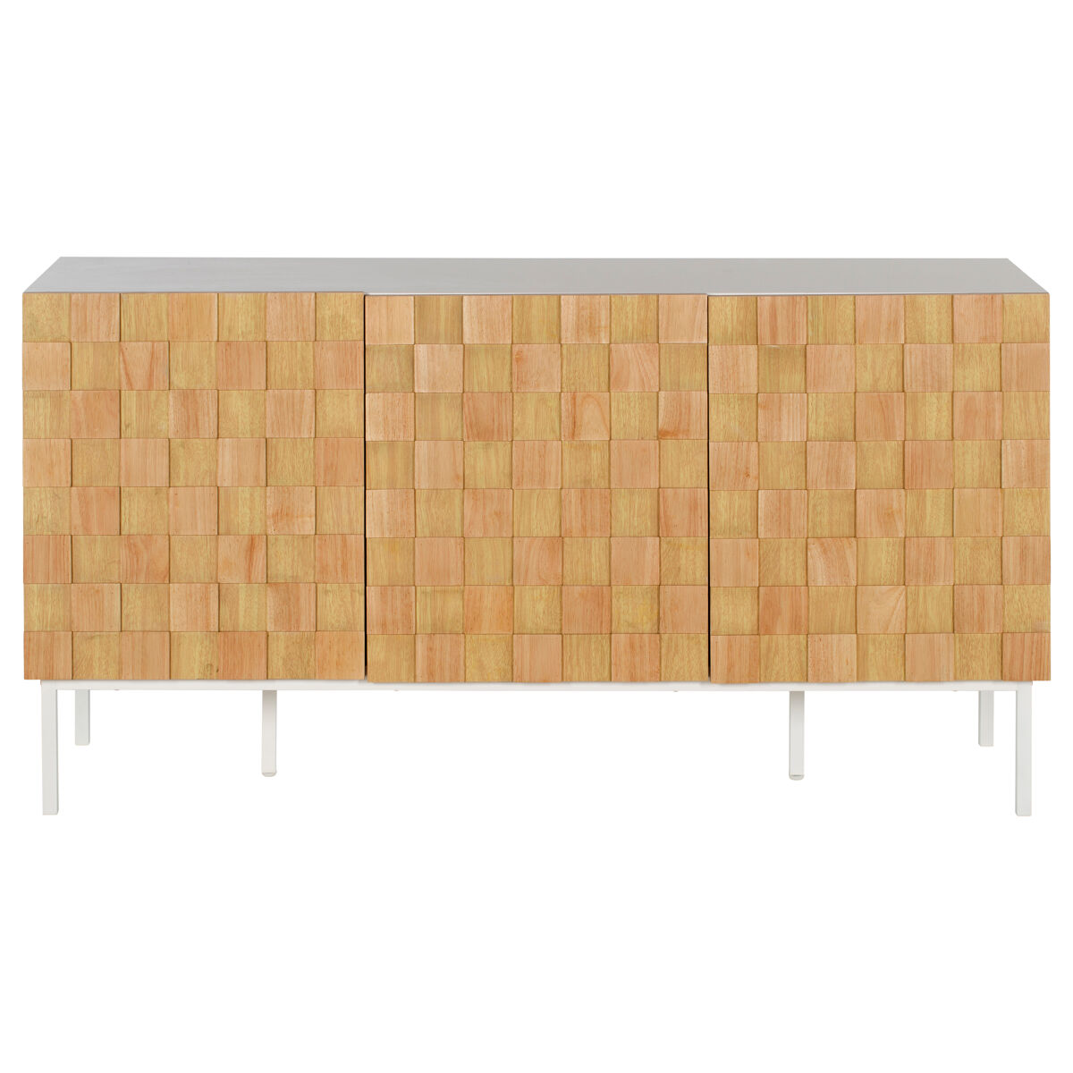 Aparador CHESS 3 puertas blanco y natural