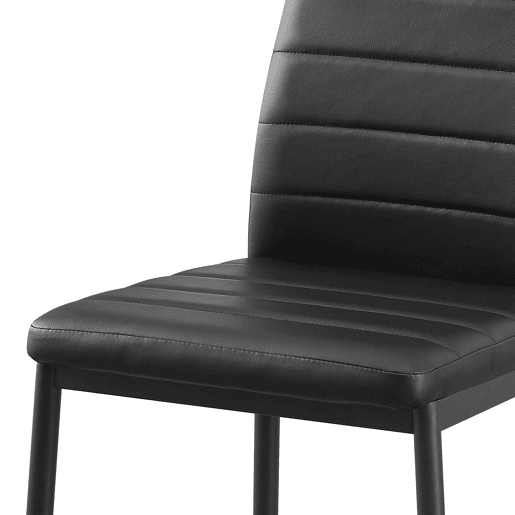 Conjunto de 4 cadeiras LISON PU preto