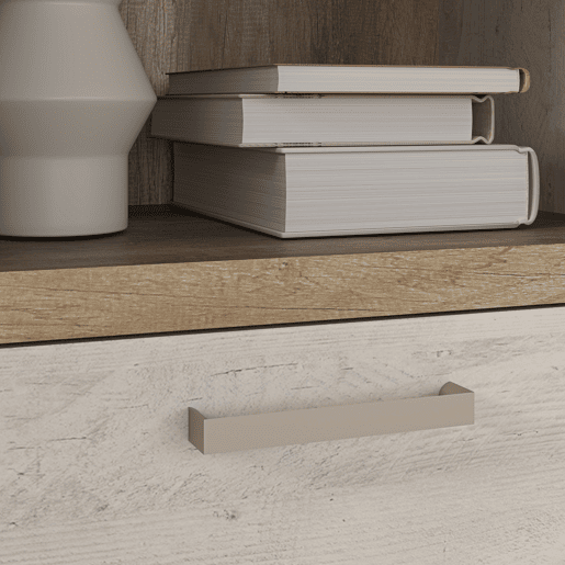 Compacto de tv VERONA 241,6cm branco e carvalho