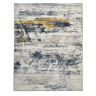 Tapete SOFT poliéster lavável 160x230cm azul, cinzento e dourado