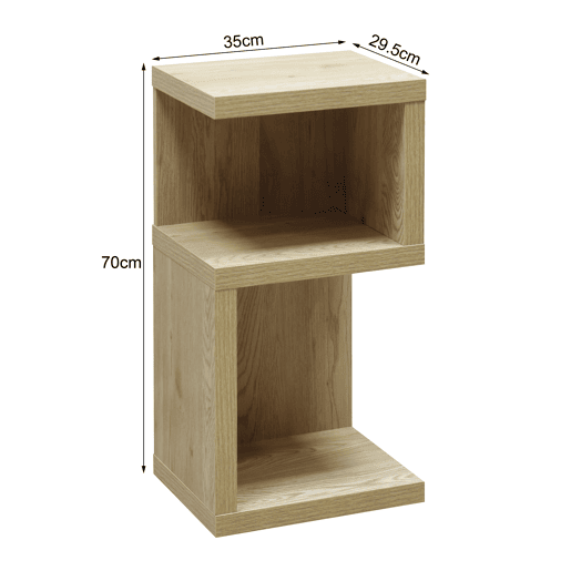 Mesa auxiliar LEADDER carvalho 35x70x29,5cm