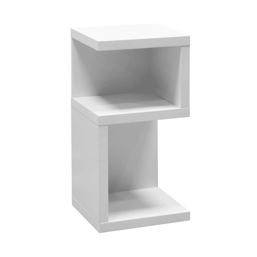 Mesa auxiliar LEADDER branco 35x70x29,5cm