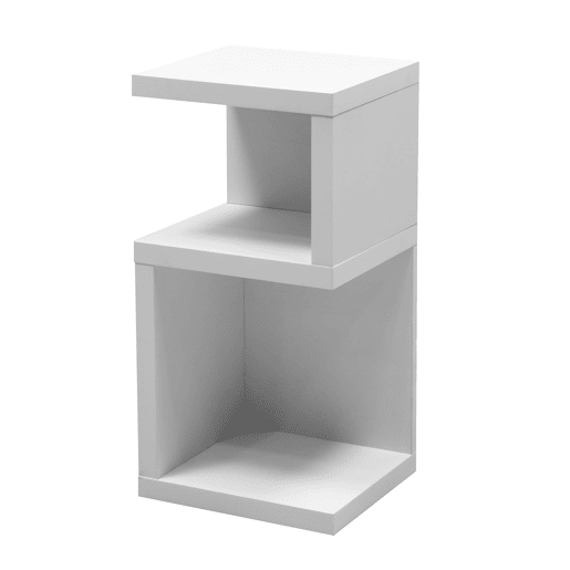 Mesa auxiliar LEADDER branco 35x70x29,5cm