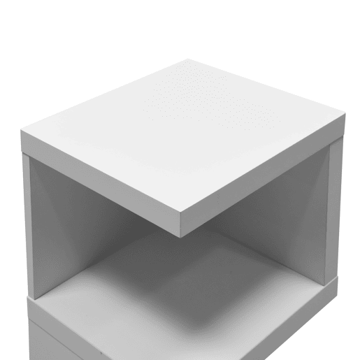 Mesa auxiliar LEADDER branco 35x70x29,5cm