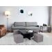 Set mesa de centro con puffs IDARA color negro Set mesa de centro con puffs IDARA color negro Negro/ Gris