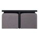 Set mesa de centro con puffs IDARA color negro Set mesa de centro con puffs IDARA color negro Negro/ Gris