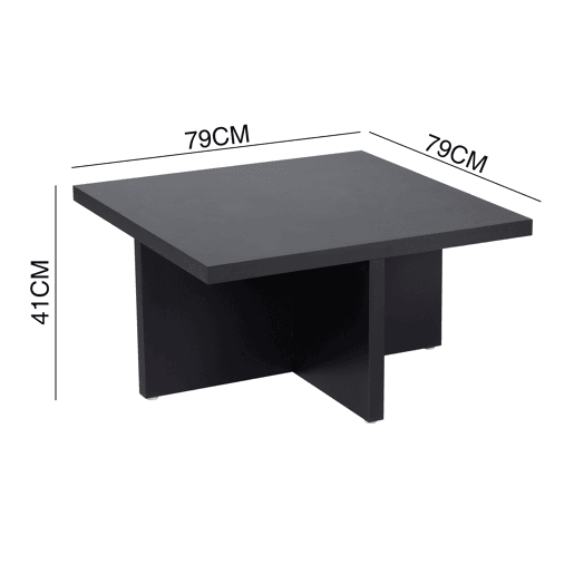 Conjunto de mesa de centro com puffs IDARA cor preta Conjunto de mesa de centro com puffs IDARA cor preta