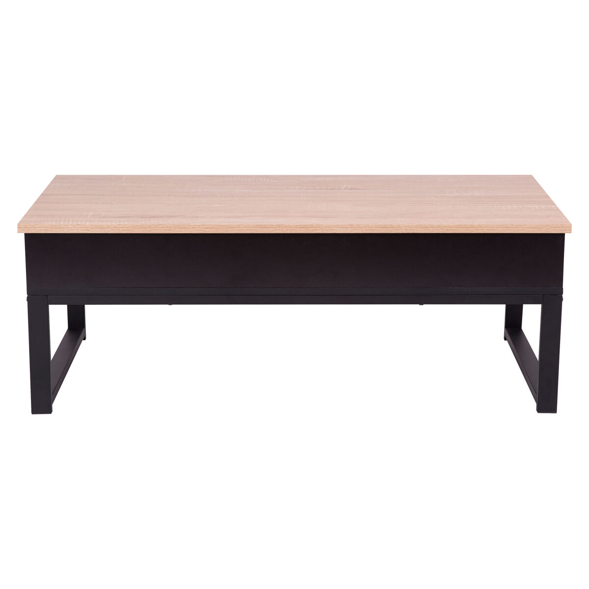 Mesa de centro elevable alda color madera y negro