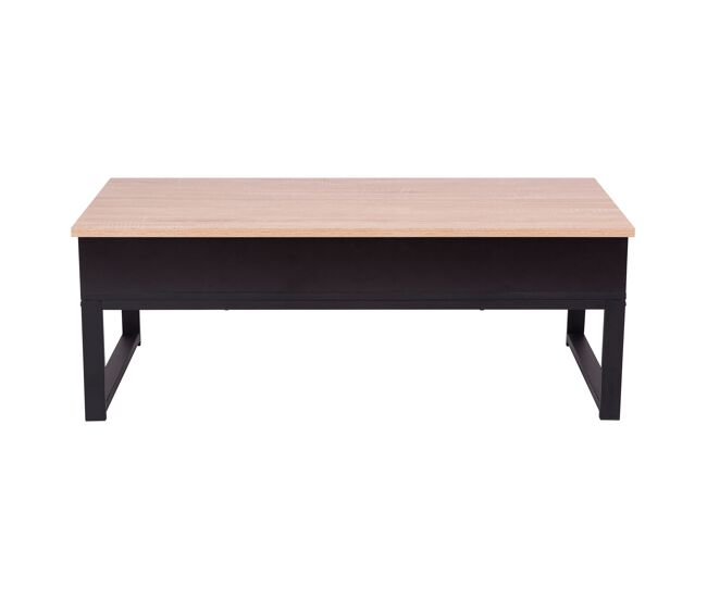 Mesa de centro elevable ALDA color madera y negro