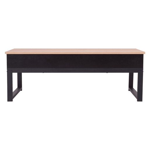 Mesa de centro elevável ALDA em preto e madeira