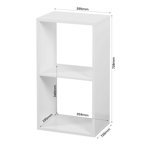 Estante CUBOX 2 compartimentos branco