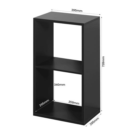 Estante CUBOX 2 compartimentos preto Estante CUBOX 2 compartimentos preto
