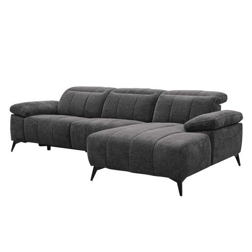 Chaise longue relax elétrico ANDY dereita 4 lugares cinza escuro