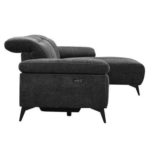 Chaise longue relax elétrico ANDY dereita 4 lugares cinza escuro
