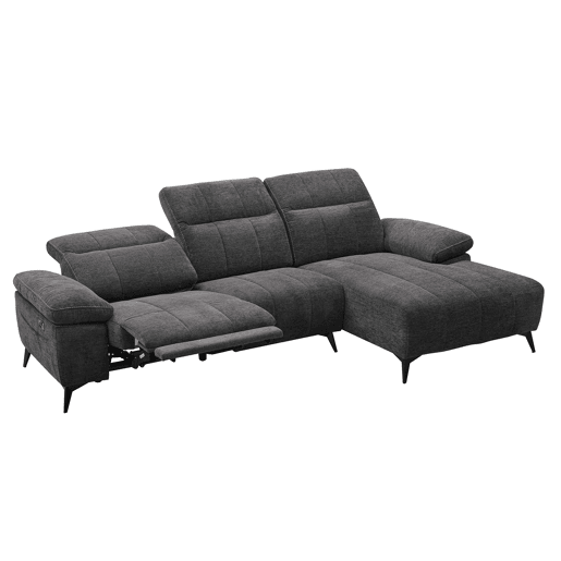 Chaise longue relax elétrico ANDY dereita 4 lugares cinza escuro