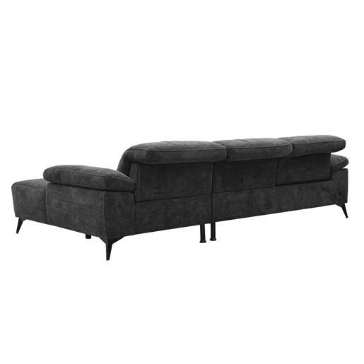 Chaise longue relax elétrico ANDY dereita 4 lugares cinza escuro