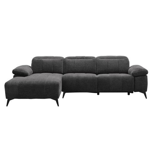 Chaise longue relax elétrico ANDY esquerda 4 lugares cinza escuro