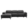 Chaise longue relax elétrico ANDY esquerda 4 lugares cinza escuro