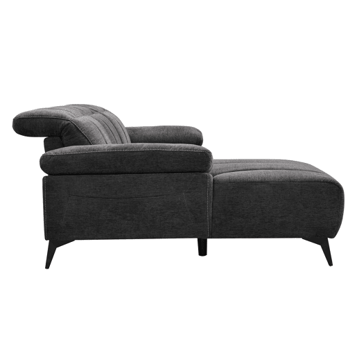 Chaise longue relax elétrico ANDY esquerda 4 lugares cinza escuro
